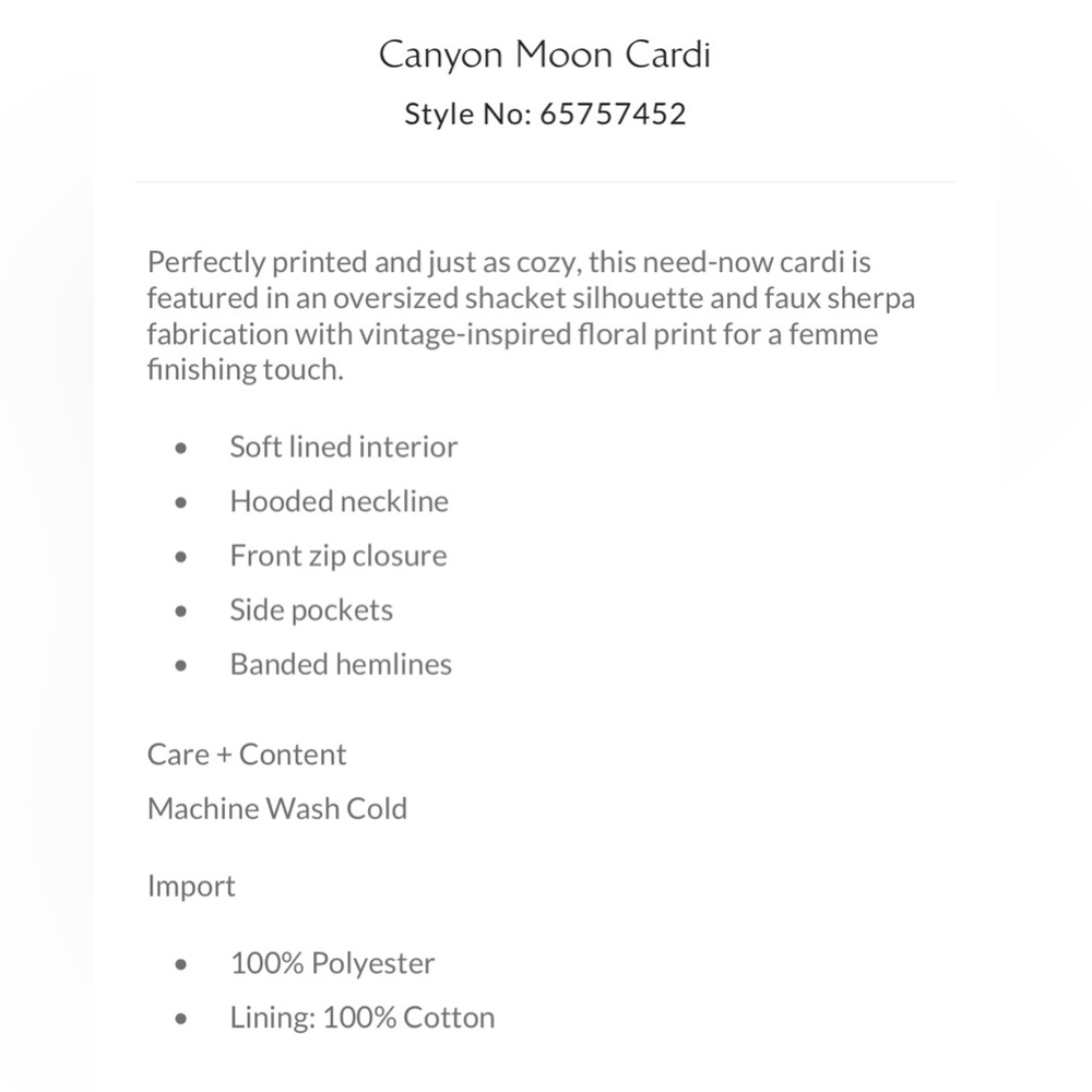 FP Canyon Moon Cardi - Picture 4 of 13